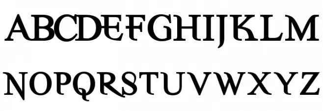 Eccentric Bold 字体 大写