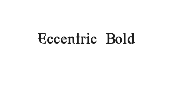 Eccentric Bold Logo