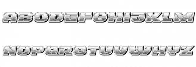 Eccentric Gradient Italic 字体 大写