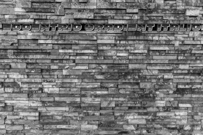 Eccentric Gradient Italic Font examples