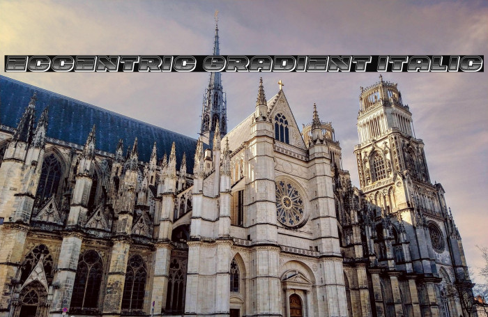 Eccentric Gradient Italic Example 3