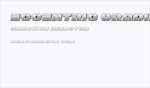 Eccentric Gradient Italic Business Card