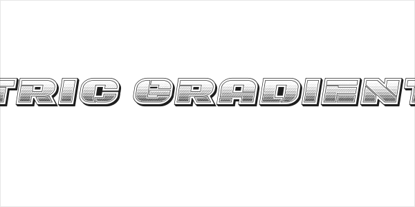 Eccentric Gradient Italic Logo