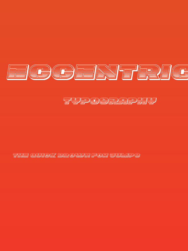 Eccentric Gradient Italic Poster