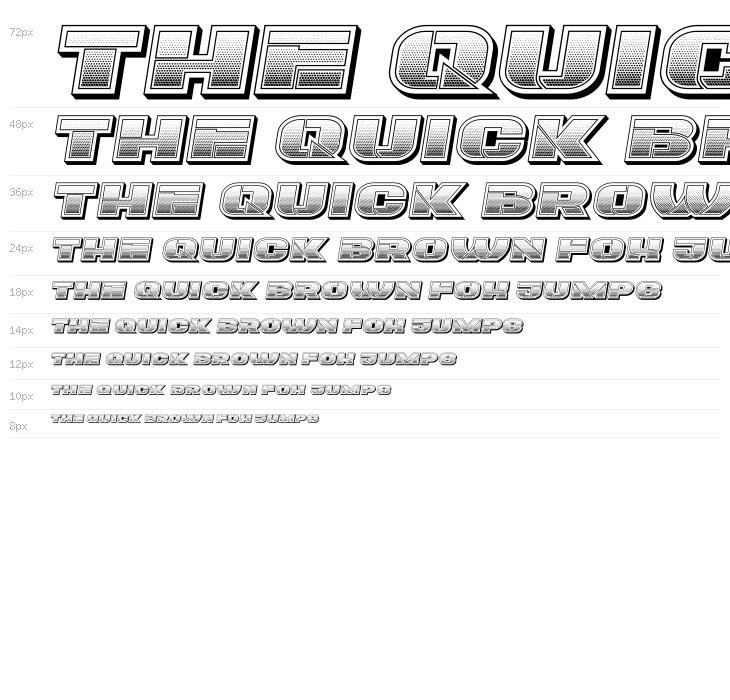 Eccentric Gradient Italic Waterfall