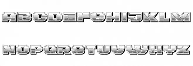Eccentric Gradient Regular Polices MAJUSCULES