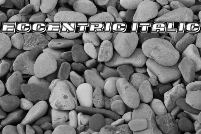 Eccentric Italic Font examples