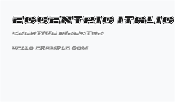 Eccentric Italic Business Card