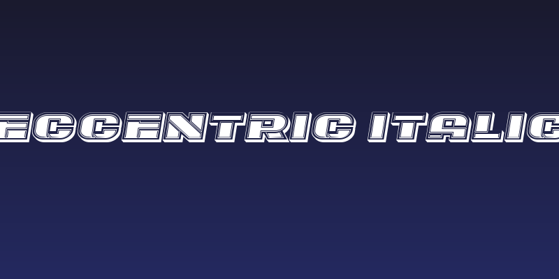 Eccentric Italic Social Header