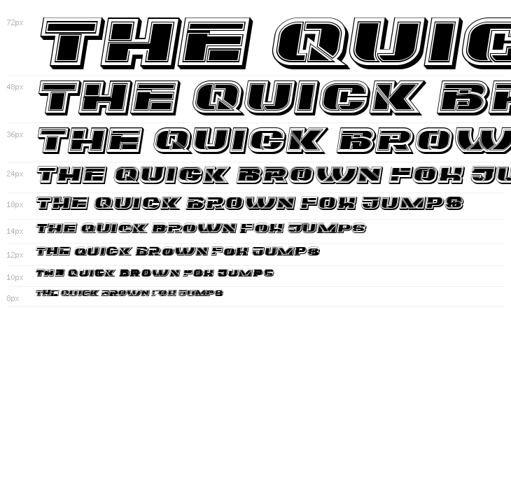 Eccentric Italic Waterfall