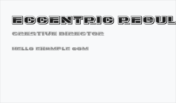 Eccentric Regular Business Card