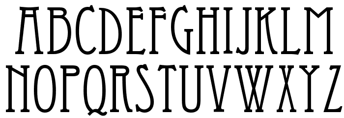 Eccentrical フォント 小文字