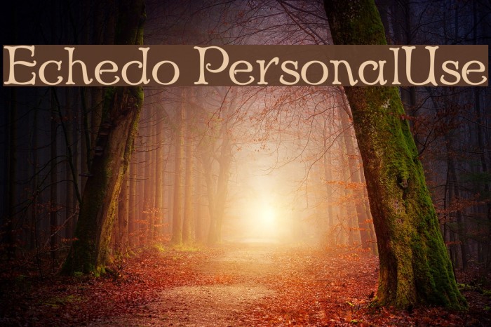 Echedo PersonalUse Font examples