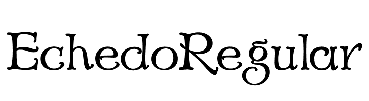 Echedo Regular  font caratteri gratis