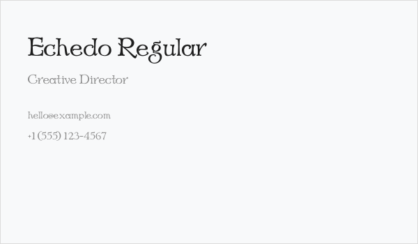 Echedo Regular Business Card