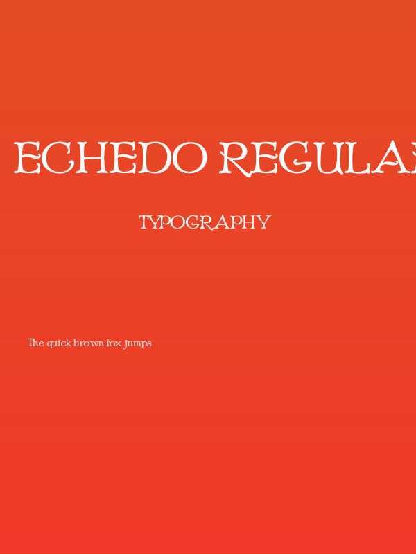 Echedo Regular Poster