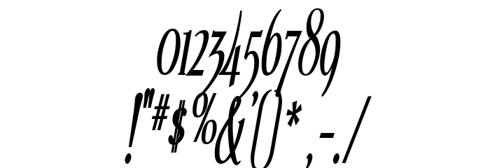 Echelon Condensed Italic Font OTHER CHARS