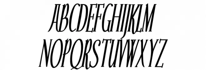 Echelon Condensed Italic Schriftart Groß