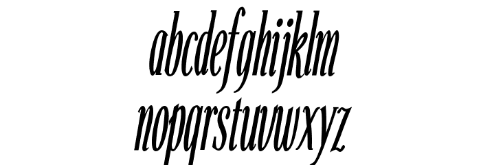 Echelon Condensed Italic Font LOWERCASE