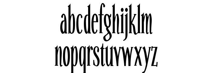 Echelon Condensed Schriftart Kleinbuchstaben