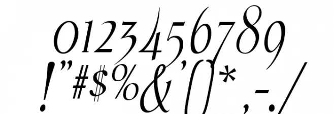 Echelon-Italic Font OTHER CHARS