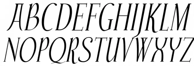Echelon-Italic フォント 大文字
