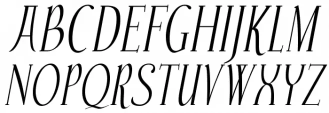 Echelon-Italic 字体 大写