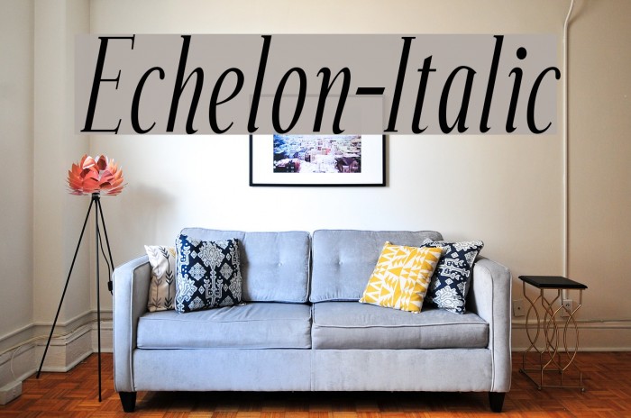 Echelon-Italic Font examples