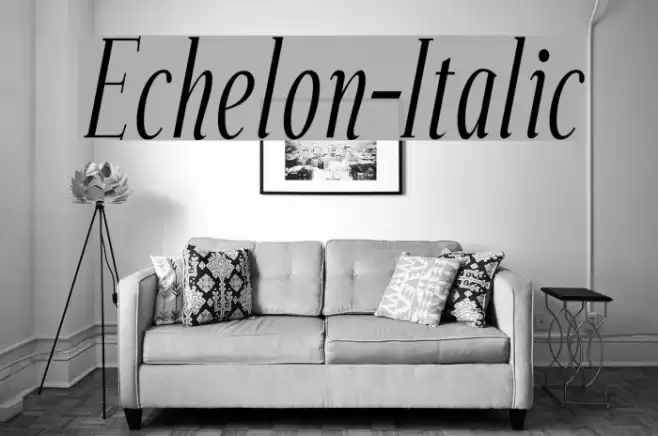Echelon-Italic फ़ॉन्ट examples
