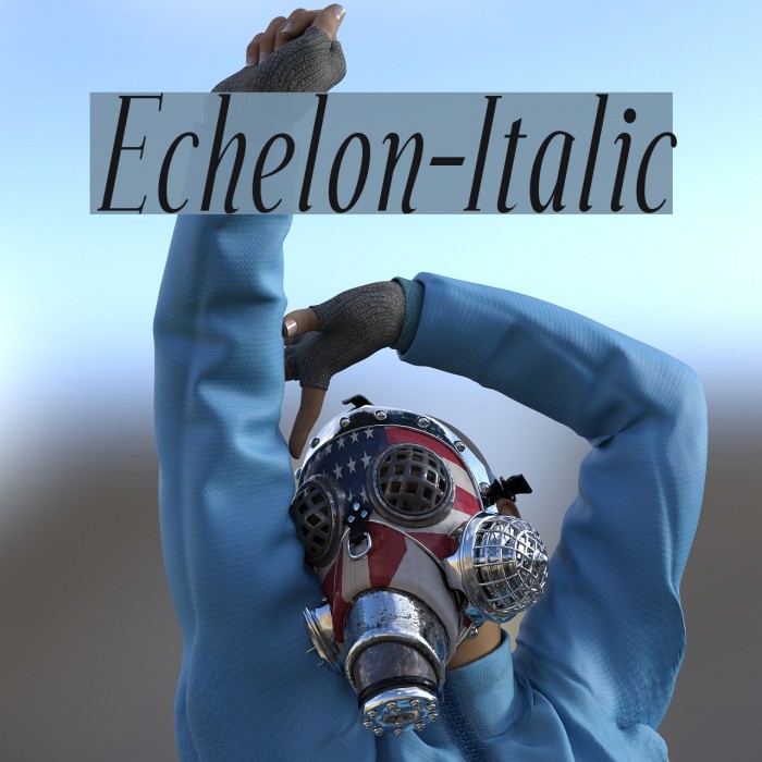 Echelon-Italic Font examples