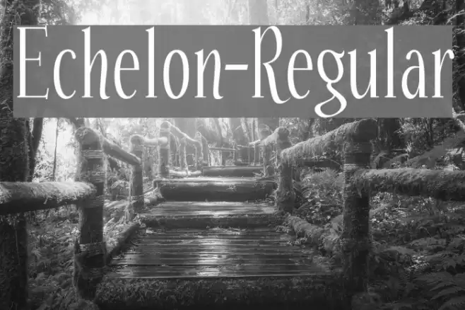 Echelon-Regular Font examples