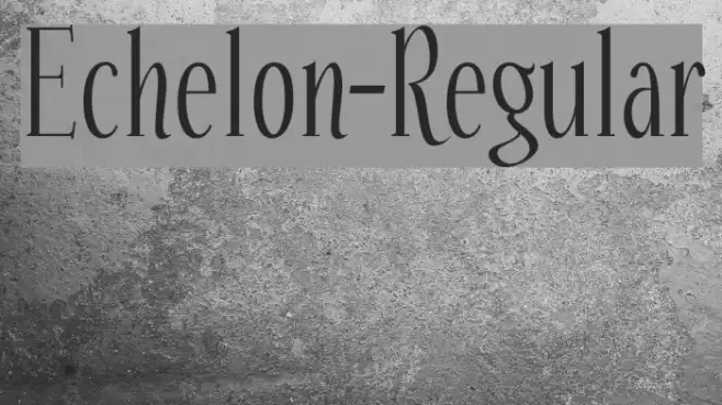 Echelon-Regular Font examples