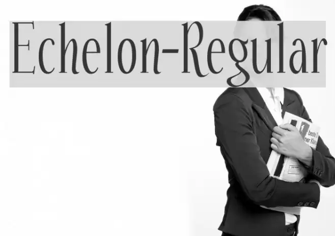 Echelon-Regular Font examples