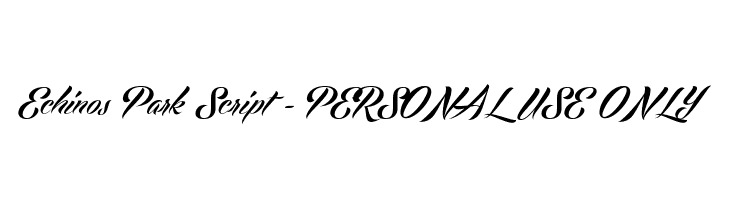 Echinos Park Script - PERSONAL USE ONLY Font