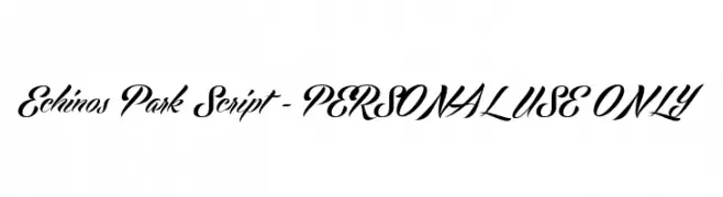Echinos Park Script - PERSONAL USE ONLY  免费字体下载