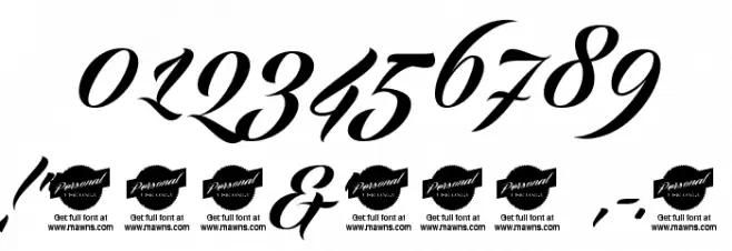 Echinos Park Script - PERSONAL USE ONLY Font OTHER CHARS