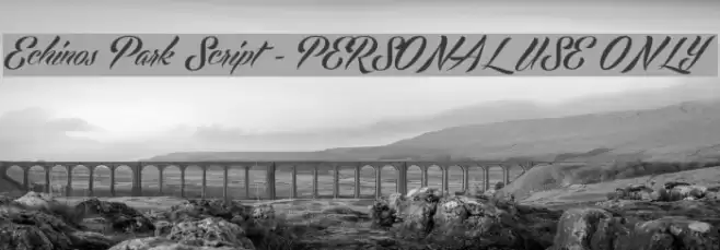 Echinos Park Script - PERSONAL USE ONLY Font examples
