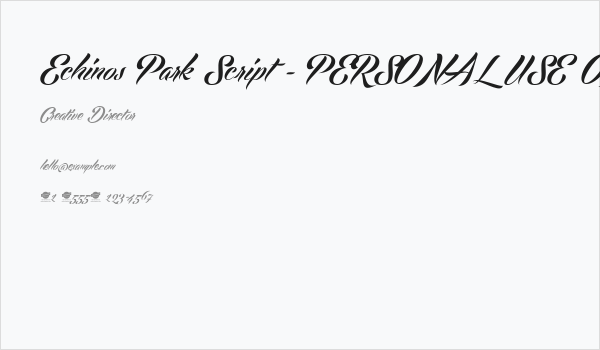 Echinos Park Script - PERSONAL USE ONLY Business Card