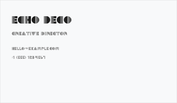Echo Deco Business Card