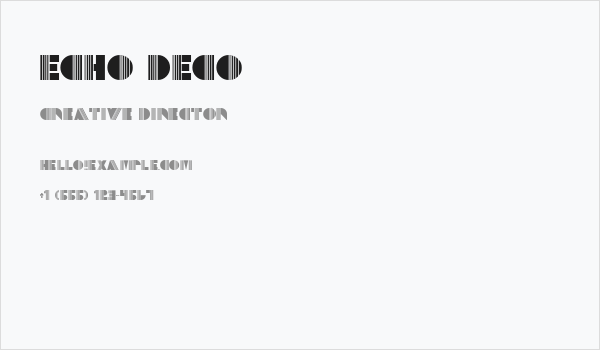 Echo Deco Business Card