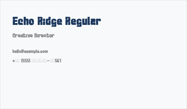 Echo Ridge Regular Business Card