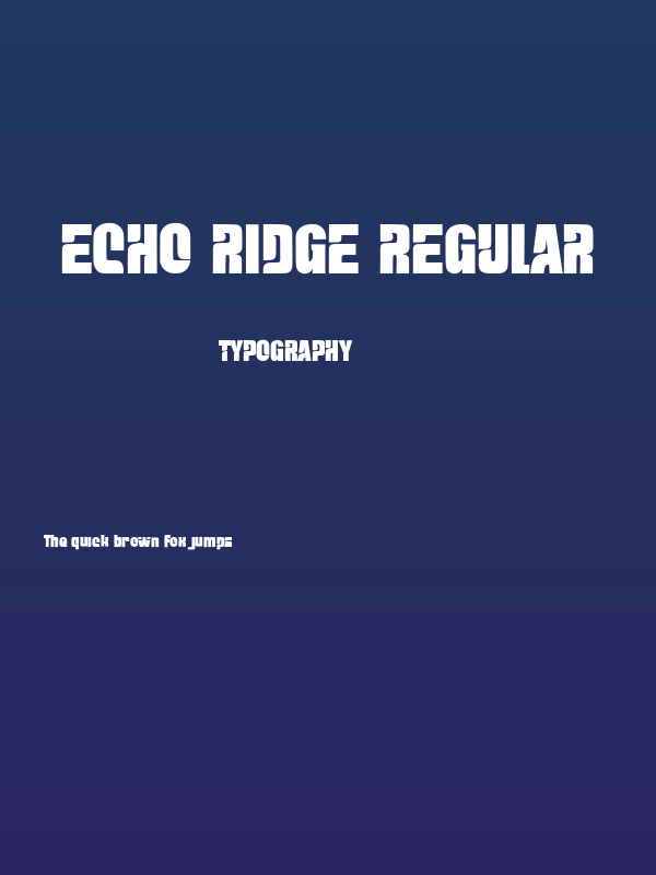 Echo Ridge Regular Poster