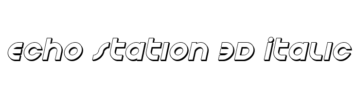 Echo Station 3D Italic  font caratteri gratis