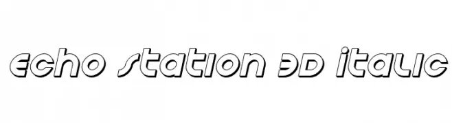 Echo Station 3D Italic  Fuentes Gratis Descargar
