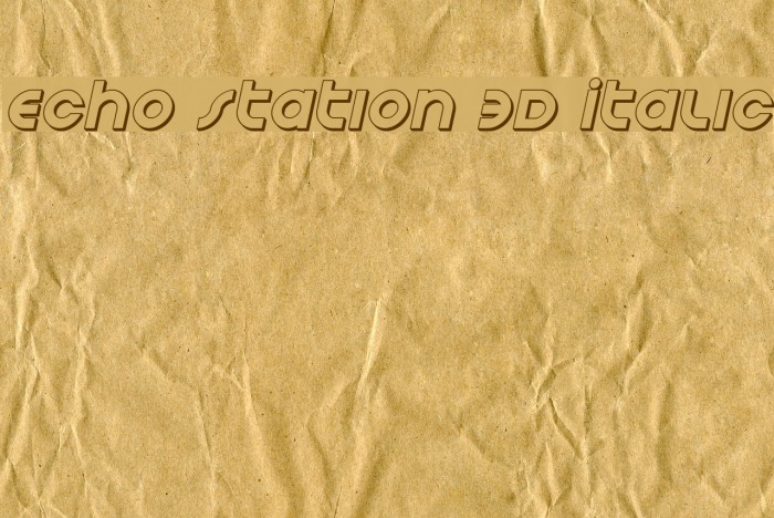 Echo Station 3D Italic Font examples