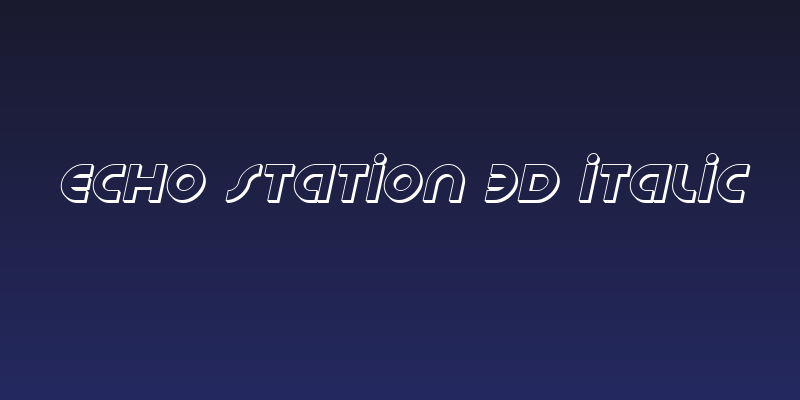 Echo Station 3D Italic Social Header