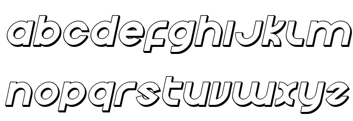 Echo Station 3D Italic Font LOWERCASE