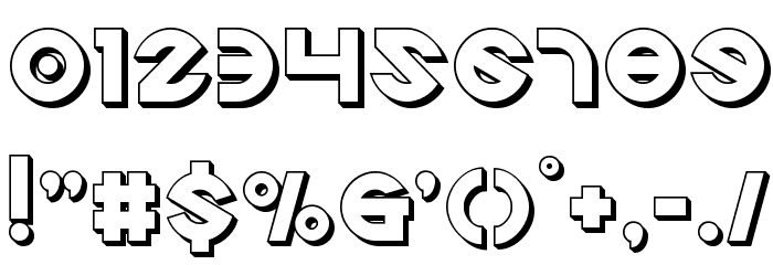 Echo Station 3D Font OTHER CHARS
