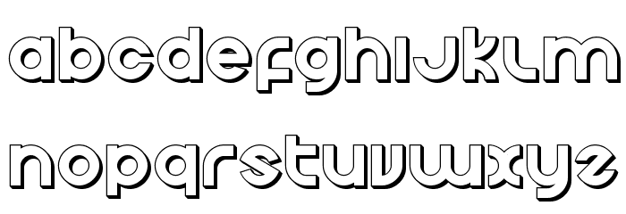 Echo Station 3D Font LOWERCASE