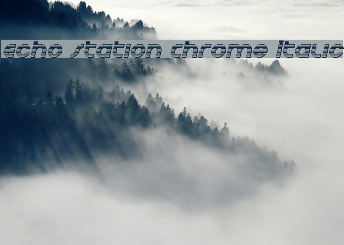Echo Station Chrome Italic Font examples